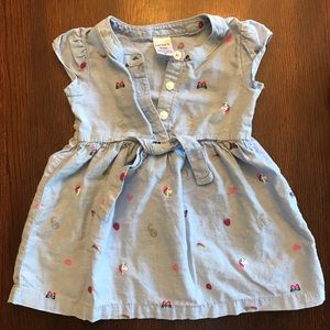 Cute Carters Chambray Dress with Diaper cover